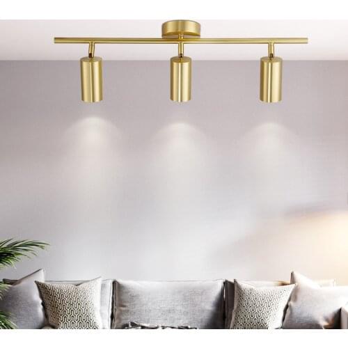 New Copper Luxury Ceiling Chandelier Bedroom Cloakroom bathroom toilet hallway hotel bar counter LED Tracking Indoor Lighting