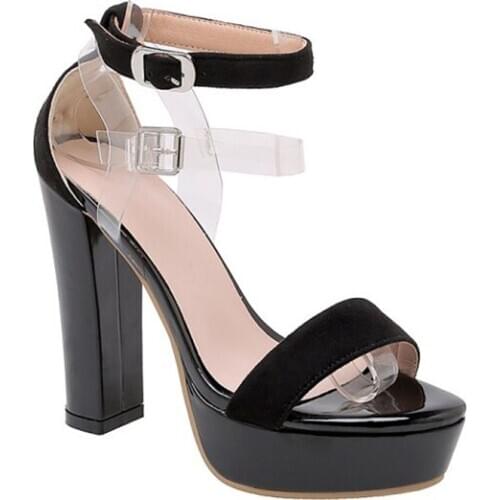 2020 Summer New Ankle Strap One Word Buckle Sexy Ultra High Heel Waterproof Runway Pole Dancing Shoes Sandal Female