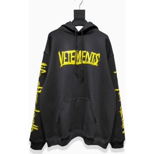 VETEMENTS High street new VTM vehicles sweater OS loose casual hip anti war series hoodies for men and women