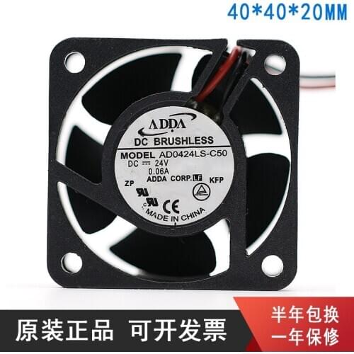 New original AD0424LS-C50 4020 24V 0.06A 4CM mute inverter printer fan