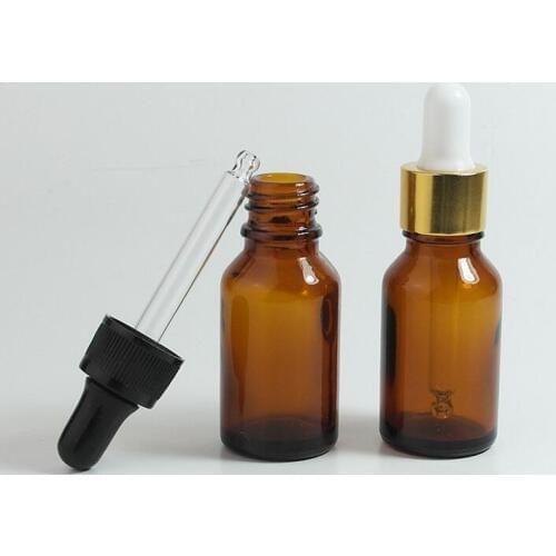 Wholesale 15ml Refillable Empty Glass Dropper Perfume Bottle Roll On Bottle For Essential Oils LX1045