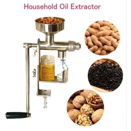 Stainless Steel Oil Pressing Machine Manual Oil Press Machine Household Oil Extractor Peanut Nuts Seeds Oil Press Machine