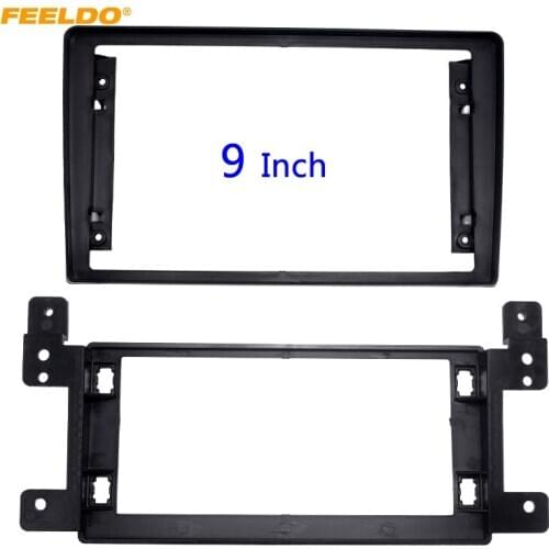 FEELDO Car Audio 9" Big Screen Fascia Frame Adapter For Suzuki Grand Vitara 2Din DVD Player Dash Fitting Panel Frame Kit #HQ6600