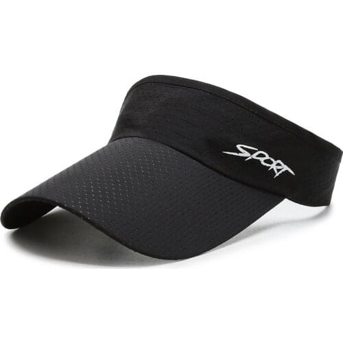 Sport Sun Visor Hats Trendy Empty Top Baseball Sun Cap Running Tennis Golf Empty Top Visor Cap Outdoor Summer Sun Hats