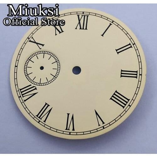 Miuksi 38.9mm light yellow dial fit ETA 6497 or Seagull ST3600 movement