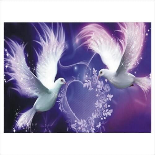 Animal Dove Love 5D DIY Diamond Painting Complete Diamond Mosaic Home Mural Gift T307