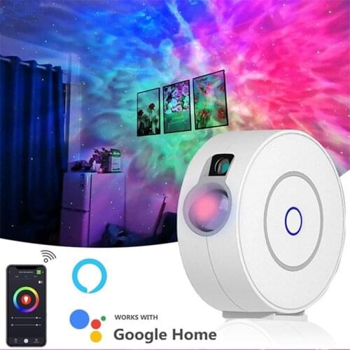 Star Starry Sky LED Projector Intelligent APP Voice Controll Lamp Rotating Night Light Colorful Atmosphere Light Fill Light