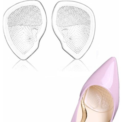 1 Pair Silicone Gel Forefoot Shoe Pad Insoles High Heel Elastic Cushion Non Slip Inserts Anti-slip Orthotic Arch Support Pads