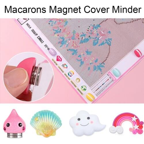 1PC Glitter Drop Diamond Painting Cover Magnet Parchment Paper Cross Stitch Cover Holder Fridge Magnet DIY Crafts Accessories