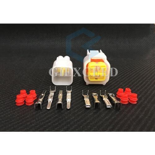 2 Sets 4 Pin FW-C-4M-B FW-C-4F-B Waterproof Electrical Wire Connector Auto Throttle Speed Regulation Switch Socket