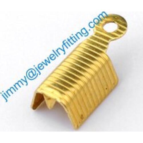 2013 jewelry findings Base metal foldover crimps for Cord Chain ends shipping free