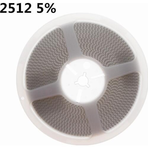 4000pcs/lot 2512 5% SMD Resistor 2512 0.01R-0.091R 0.1R-0.91R 0R 1R-10M 5% resistor in reel 2512 chip fixed resistor