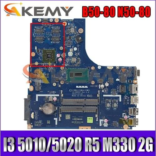 Akemy ZIWB2/ZIWB3/ZIWE1 LA-B091P Motherboard For Lenovo B50-80 N50-80 Laptop Motherboard CPU I3 5010/5020 R5 M330 2G 100% Test