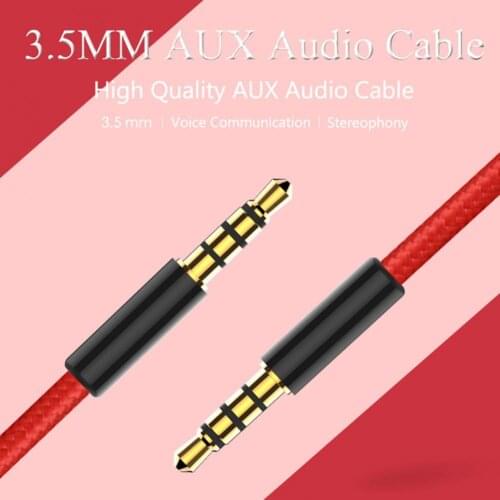 Audio Cable Multifunctional Heat Resistant PVC Jack 3.5mm AUX Cable for Speaker