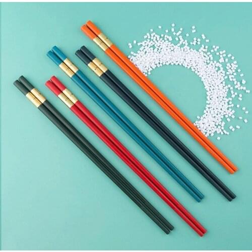Household High Temperature Resistant Chopsticks Moisture-proof, Slip-proof And Mildew-proof Alloy Color Chopsticks