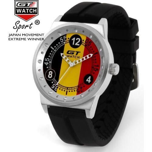 GT Watch Men Fashion Brand Watches Germany Flag F1 Sport Watches Silicone Strap Quartz-Watch relogio masculino reloj hombre