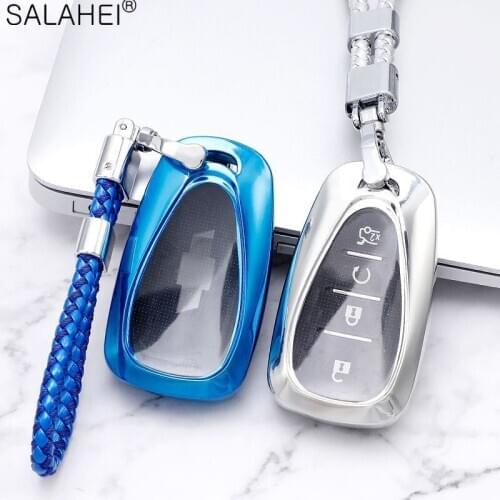 TPU Car Key Case Full Cover For Chevrolet Cruze Spark Camaro Volt Bolt Trax Malibu 2016 2017 2018 Car Protection Accessories