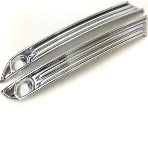 For Mazda CX5 CX-5 2017 2018 ABS Chrome Front Fog Light Lamp Eyebrow Bumper Eyelid Cover Trim Bezel Garnish Moulding Accessories