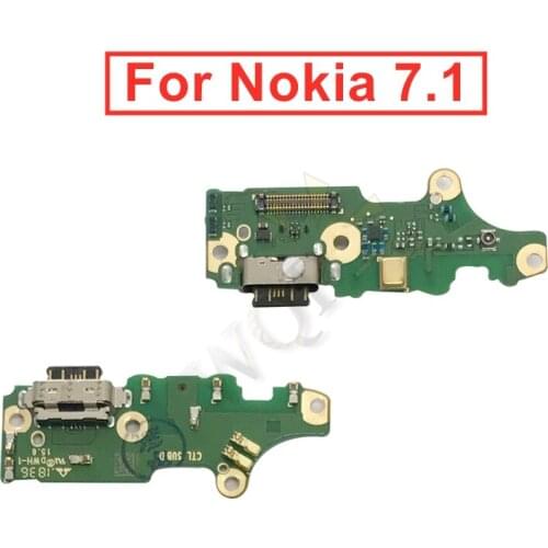 For Nokia 7.1 USB Charger Port Dock Connector PCB Board Ribbon Flex Cable Charging Port Component Replacement