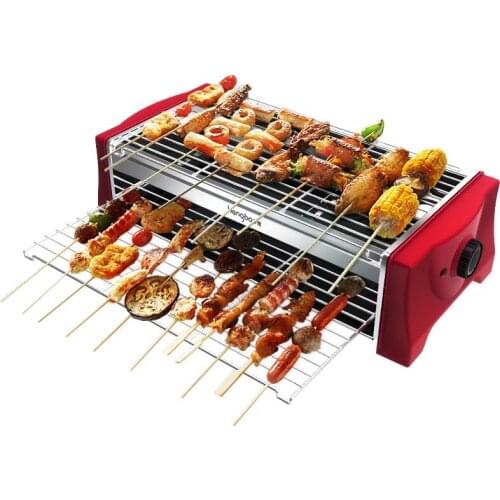 Indoor No-smoke barbecue machine household electric oven barbecue kebab machine Korean electric skewer