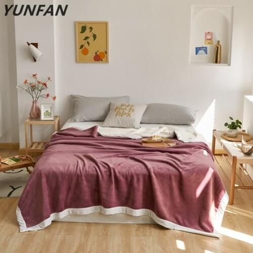 Purple fleece blankets and throws Adult Thick Warm winter Blankets Super Soft duvet luxury solid Blanket twin queen king blanket
