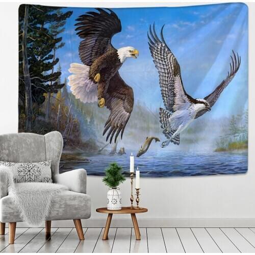 Animal Polyester Fabric Printed Bedroom Home Decor Tapestry Hippie Bohemian Decor Beach Mat Mandala Sheet Yoga Mat