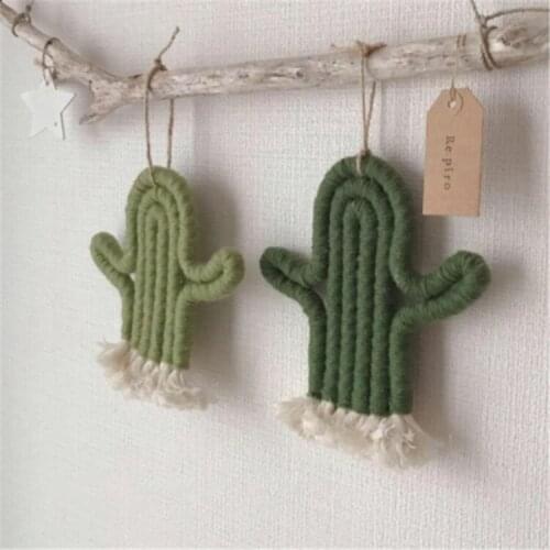 INS Cotton Hand-knitted Woven Home Ornaments Nordic Childrens Room Cactus Decoration Wall Mural Ornaments Photography Props