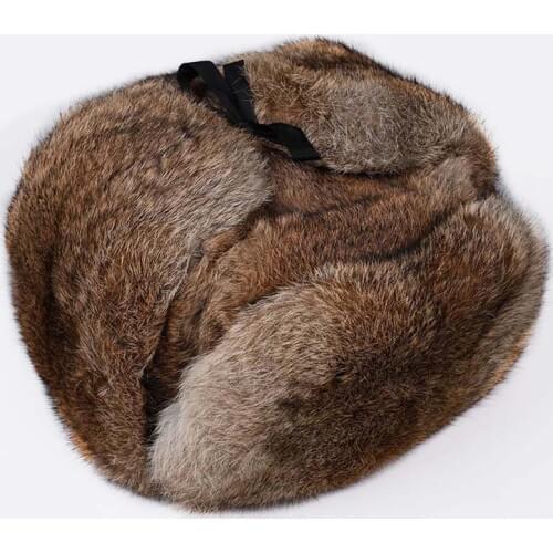 JKP 100% Natural rabbit fur Unisex Lei Feng hat mens hat autumn and winter warmth thickening Russian rabbit fur earmuffs cap
