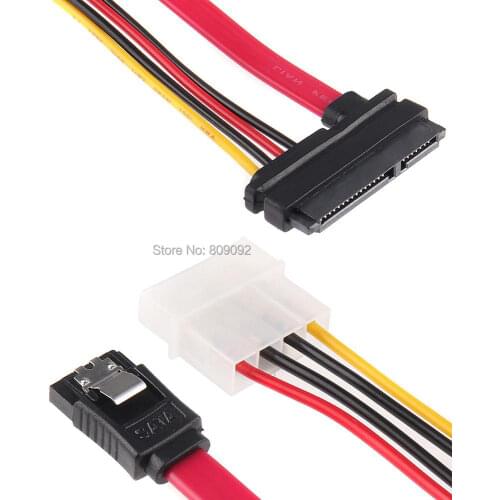 15+7 22Pin Power Data Sata to 4 Pin IDE Power SATA Data Hard Connector Combo Cable for PC computer