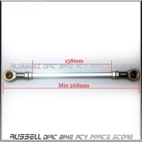11" x 5/16 Short TrackRod Ball Go kart Tie Turn Rod Joint 270mm-300mm 8mm For Buggy Gokart Hotrod Project Universal