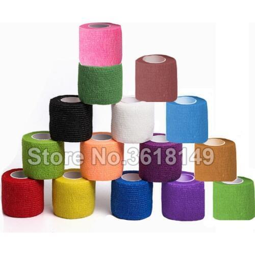 10 Roll Self Adhesive Elastic Tattoo Bandage 5cm*4.5M Wide Elbow Nail Tapes Finger Protection Wrap Tattoo Accessories
