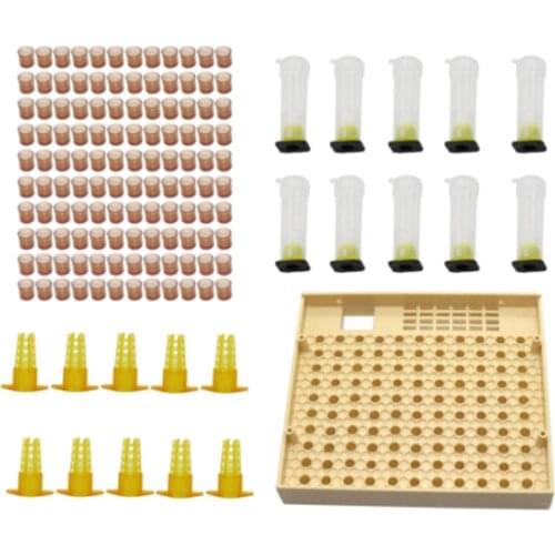 Queen Rearing Cup Kit Plastic Queen Bees Rearing System Box Kit Tools Sets