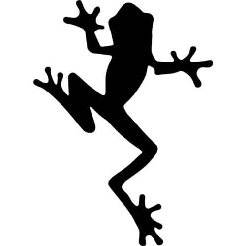 Car Stickers Crawling Frog Car Stickers PVC Decals Body Decoration Accessories Waterproof Sunscreen Black/white,16cm*12cm