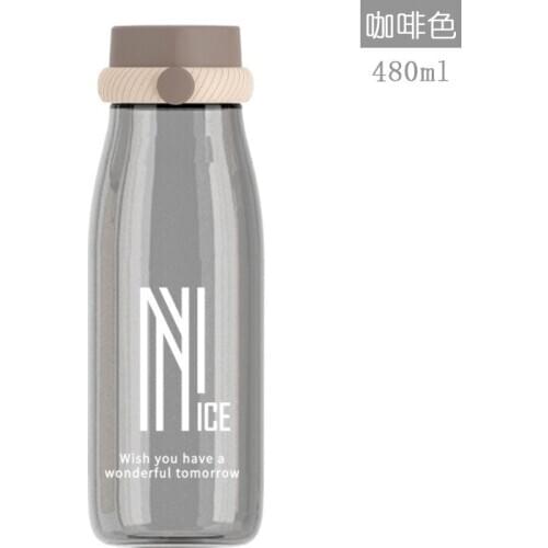 New Creative Portable British Space Bottle 480ml Simple Environmental Protection Sports Plastic Water bottle cap