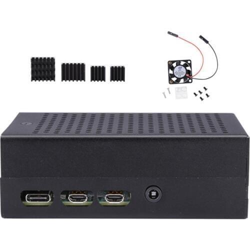 New Raspberry Pi 4 Model B Case Fan Kit Aluminum Enclosure Shell + Cooling Fan + Heat sink