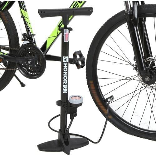 Foot Pump For Bicycl Bicycle Floor Pump Tire Inflator with Gauge Cycling Bike Air Pump Bike Tire Inflator Accessories