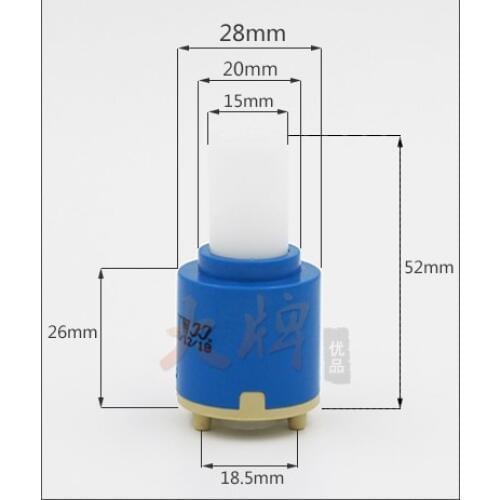 28mm electric faucet accessories spool with stalls single seal long head Hong Kong thumb electric spool