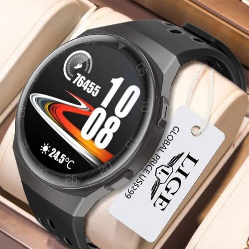 LIGE Smart Watch Men Waterproof Sports Fitness Smartwatch Custom Dial Smart Clock Full Touch Screen Mens Watch For Android IOS
