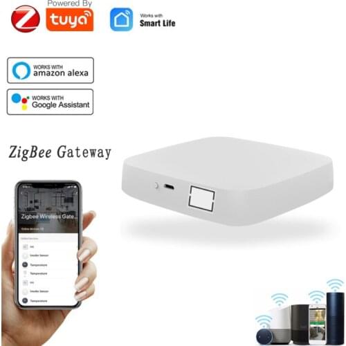 Tuya Smart Gateway Bridge Smart Home Zigbee Gateway Hub APP Remote Control Via Smart Life APP Works with Alexa Google Home