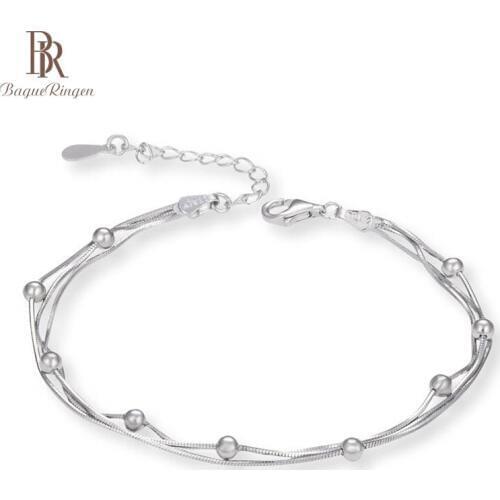 Bague Ringen 100%Pure 925 Sterling Silver Bracelet for Women Fashion Bohemia style Fine Jewelry Female Accessory for Dating Gift