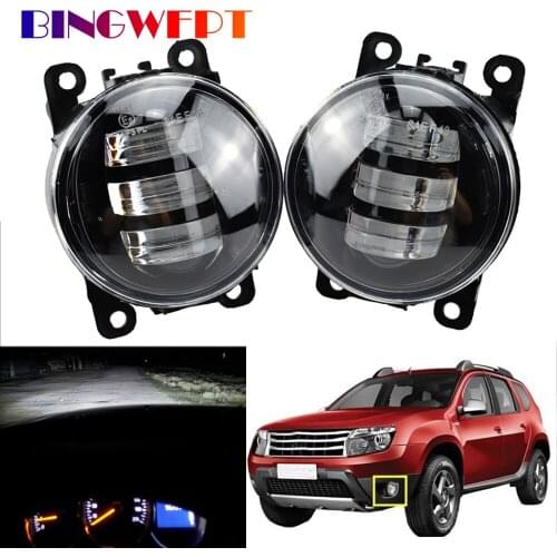 2pcs/pair for Renault Duster For Dacia Duster Logan Sandero 2004-2015 For Renault Megane 2 Saloon LM 2003~2015 LED fog Lights