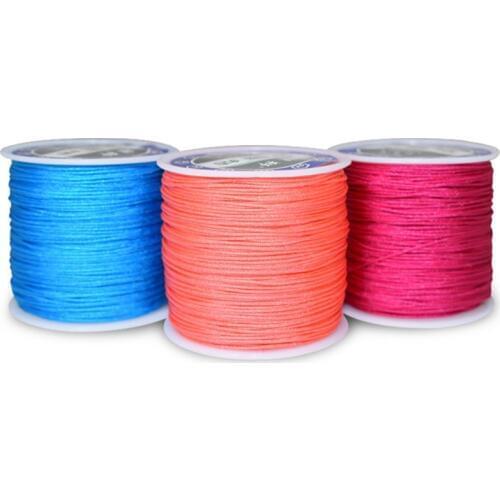 45 Yard Thread Nylon Cord 0.8mm String Strap Fit Shamballa Bracelet Necklaces For Jewelry Findings Making beading DIY 24 Colors