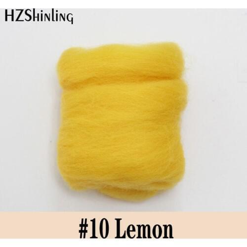 5 g Super Soft Warm felting Short Fiber Wool Perfect in Needle Felt and Wet Felt Lemon Color