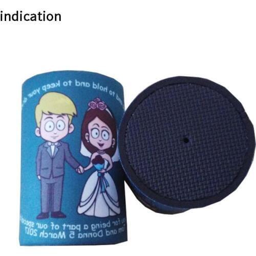 50 pcs Stubby Cooler Neoprene Stubby Holders Custom Coolers Beer Bottle Holders Bag For Wine Food Cans Wedding School Party