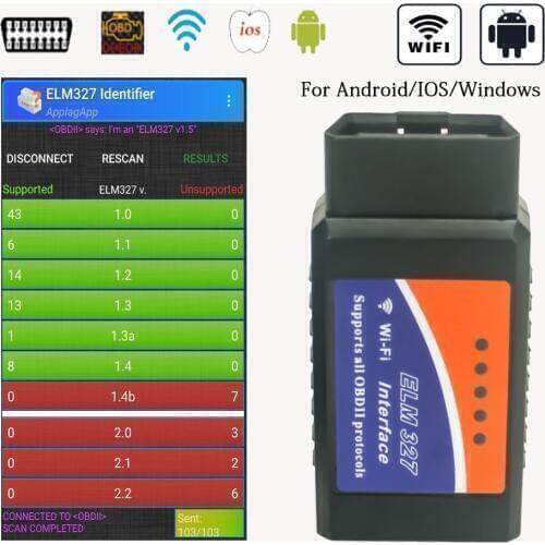 Bluetooth/Wifi ELM327 V1.5 OBD2 Auto Diagnostic Scanner For Mercedes Benz New C Class W205 2015-2017 Mini ELM 327 V 1.5 OBDII