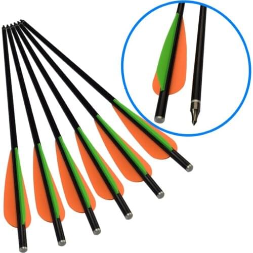 12 Pcs Archery Crossbow Bolts Fiberglass Arrows 14"16"18" Aluminum Nock Outdoor Shooting Free Shipping