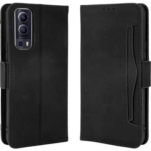 For Vivo Y72 5G Case Cover Premium Leather Leather Flip Multi-card slot Cover For Vivo Y72 5G / iQOO Z3 case