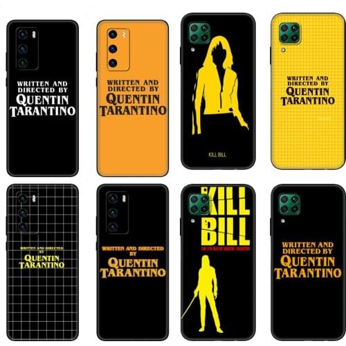 Black tpu Case For Huawei P30 Lite P30 Pro P40 Case For Huawei P40 LITE E P Smart Case Cover Written Directed Quentin Tarantino