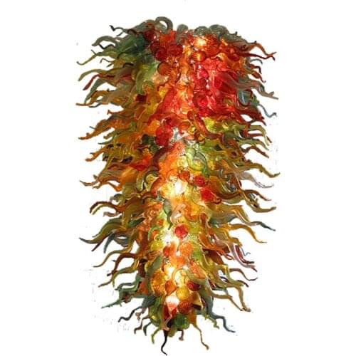Colorful Hand Blown Glass Chandeliers Art Pendant Lights LED Light Fixture Murano Lamps for Living Room