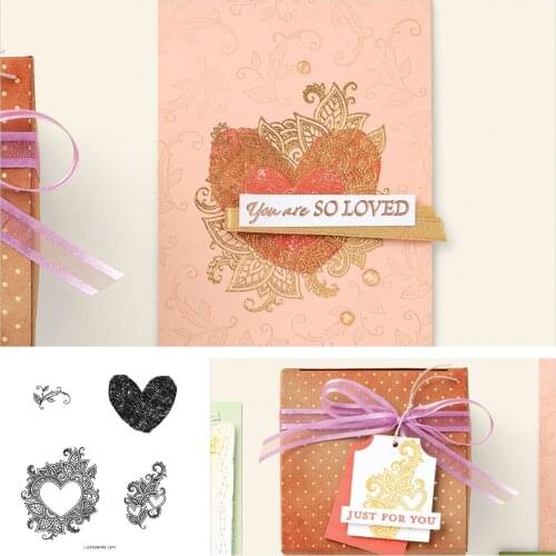 Flower love new Metal Cutting Dies Stamps Scrapbook Diary Secoration Embossing Stencil Template Diy Greeting Card Handmade 2021